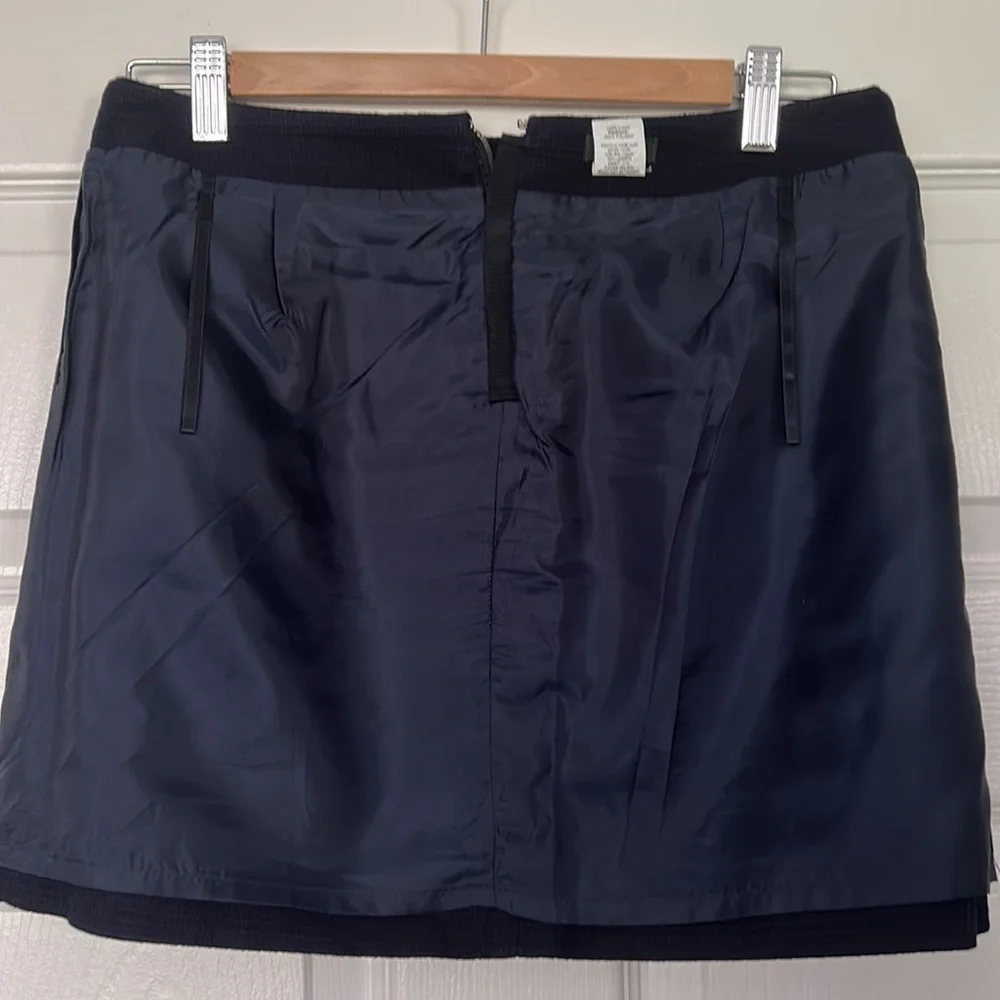 J. Crew Textured Cotton Mini Skirt Navy Size 2